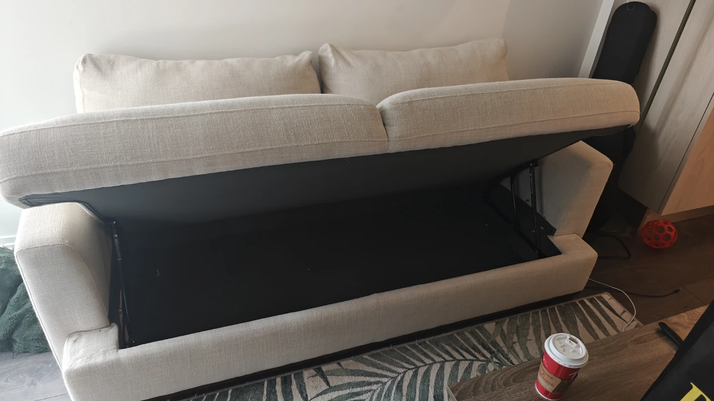 Beige Storage Sofa - photo 2