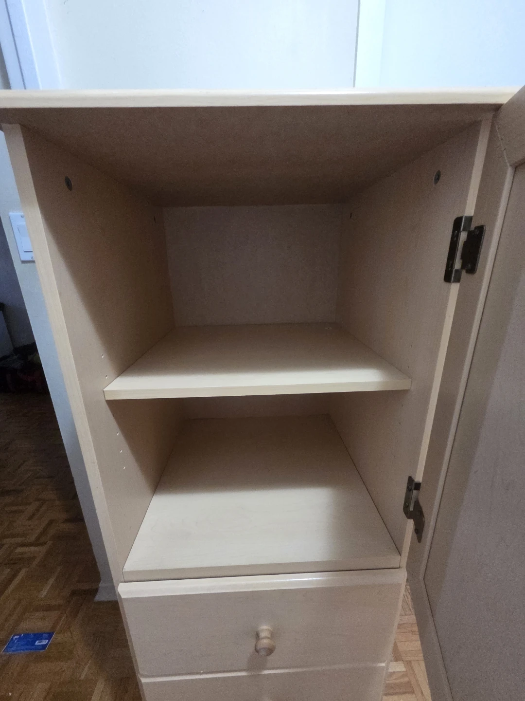 Tall Wooden Storage Cabinet with Three Drawers - photo 2