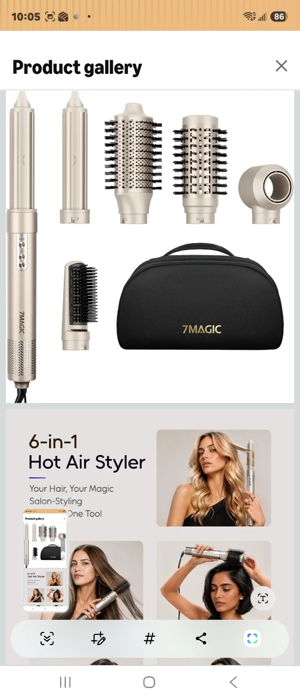 7MAGIC 6-in-1 Hot Air Styler - Gold - photo 3