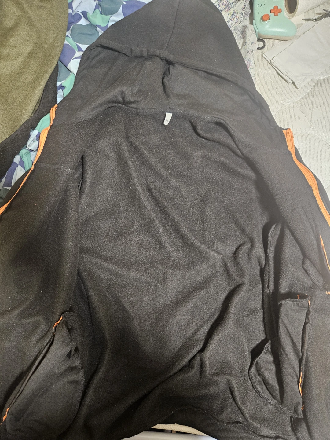 Orange and black polyester jacket - photo 2