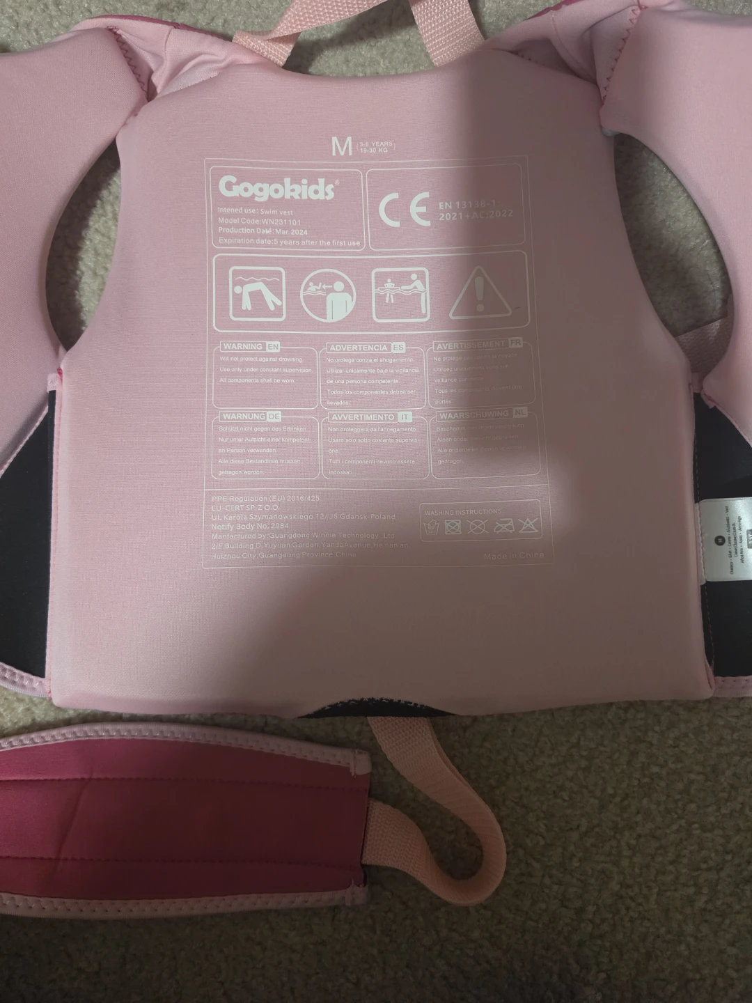 Gogokids Unicorn Swim Vest Size M - photo 2