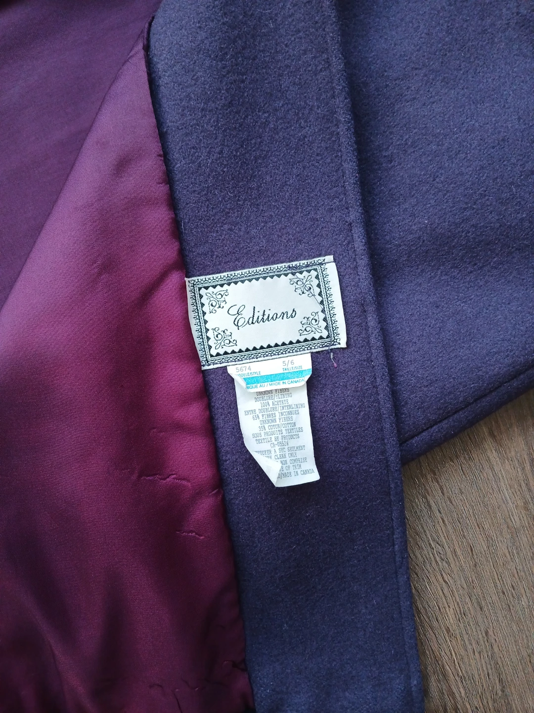 Full length Purple Winter Coat - photo 2