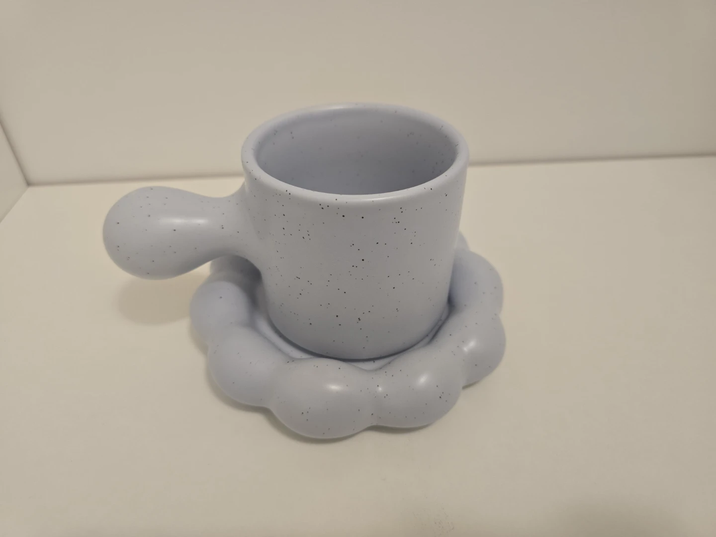 Ceramic Speckled Mug with Flower Saucer - photo 4