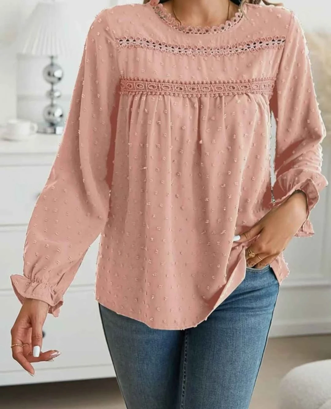 Falechay Pink Long Sleeve Blouse Size XL - photo 2