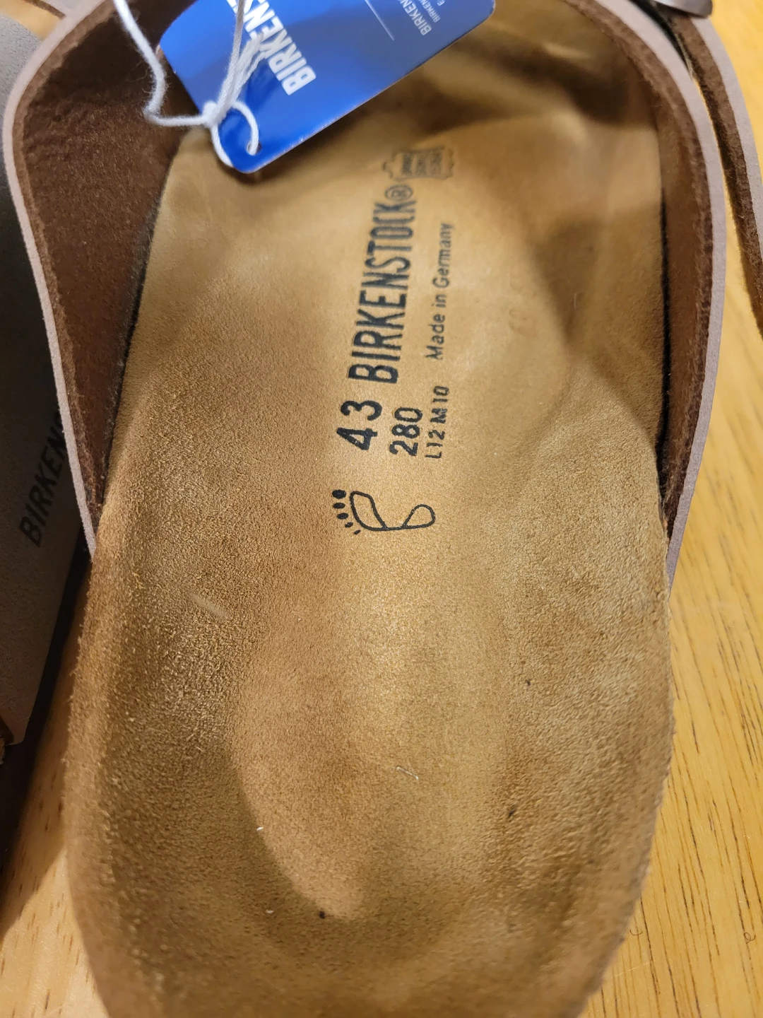 NEW Birkenstock Men Arizona Stone Birkibuc Sandals Size 43 / 10 - photo 5