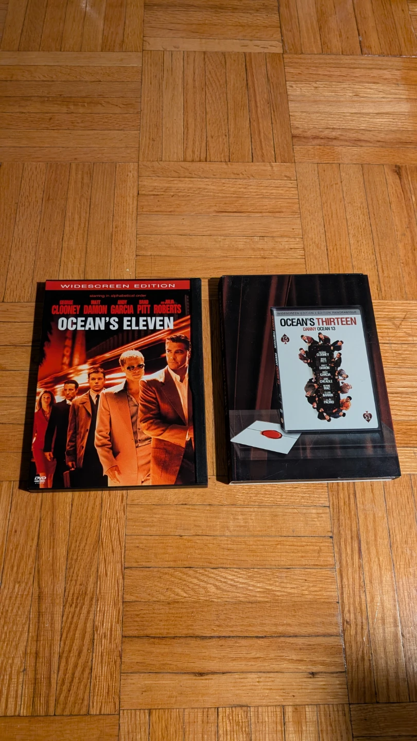 Ocean's Eleven and Ocean's Thirteen DVDs