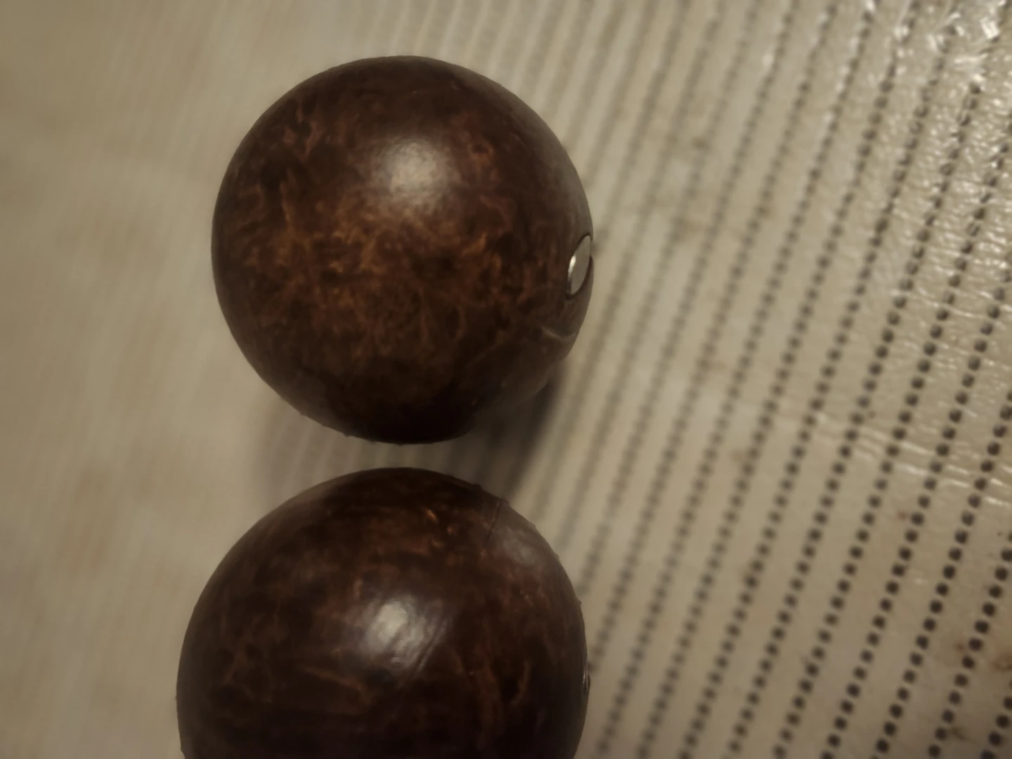 Set of Two Decorative Brown Orbs - photo 2