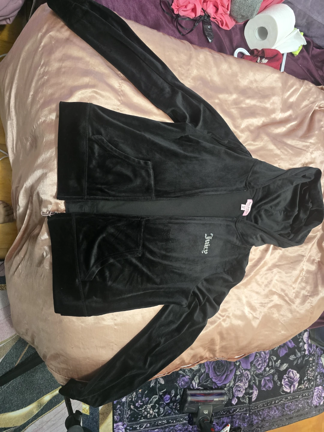 Juicy Couture Black Velour Hoodie - photo 2
