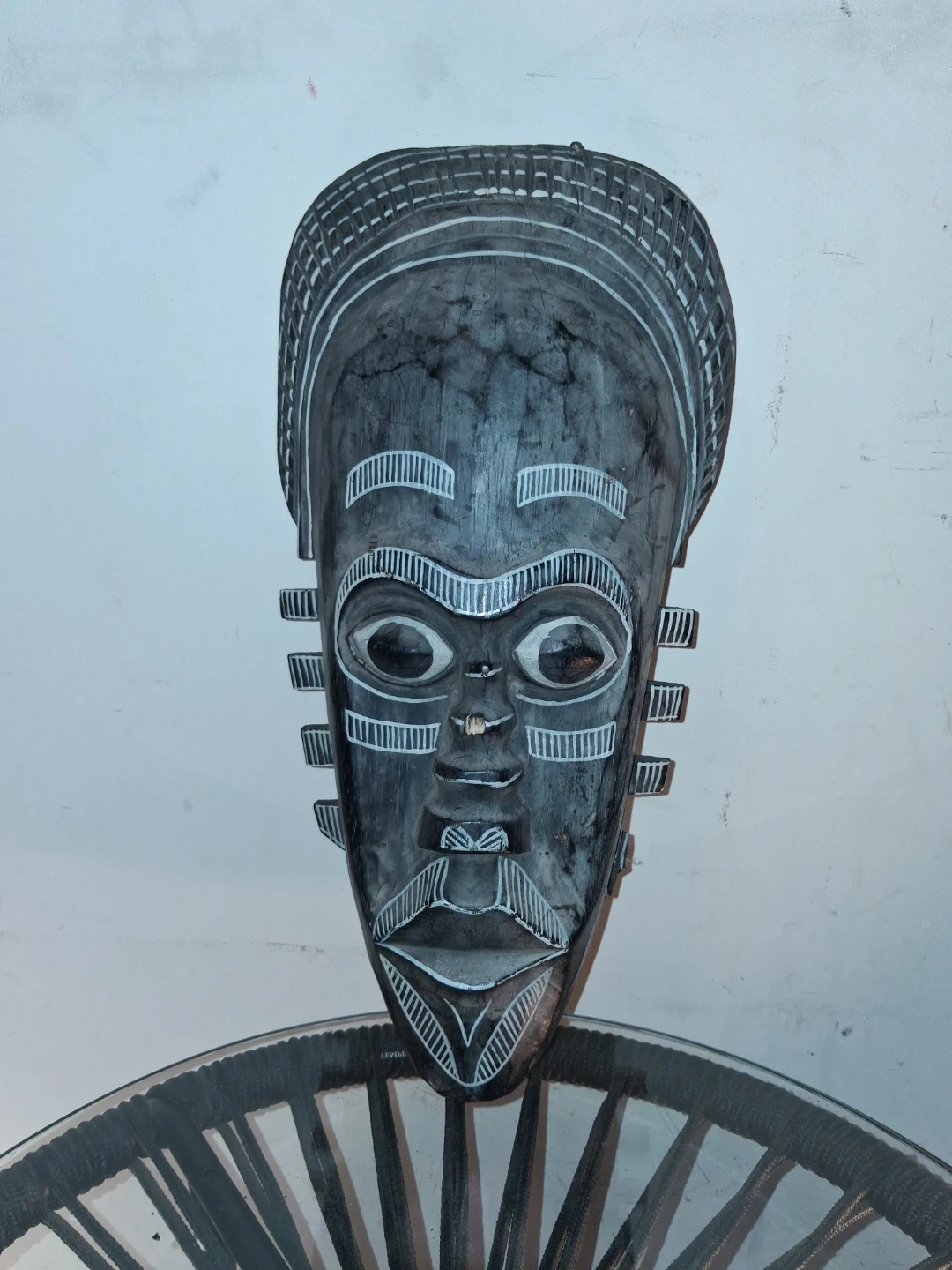 Decorative Hand-Carved Wooden Mask