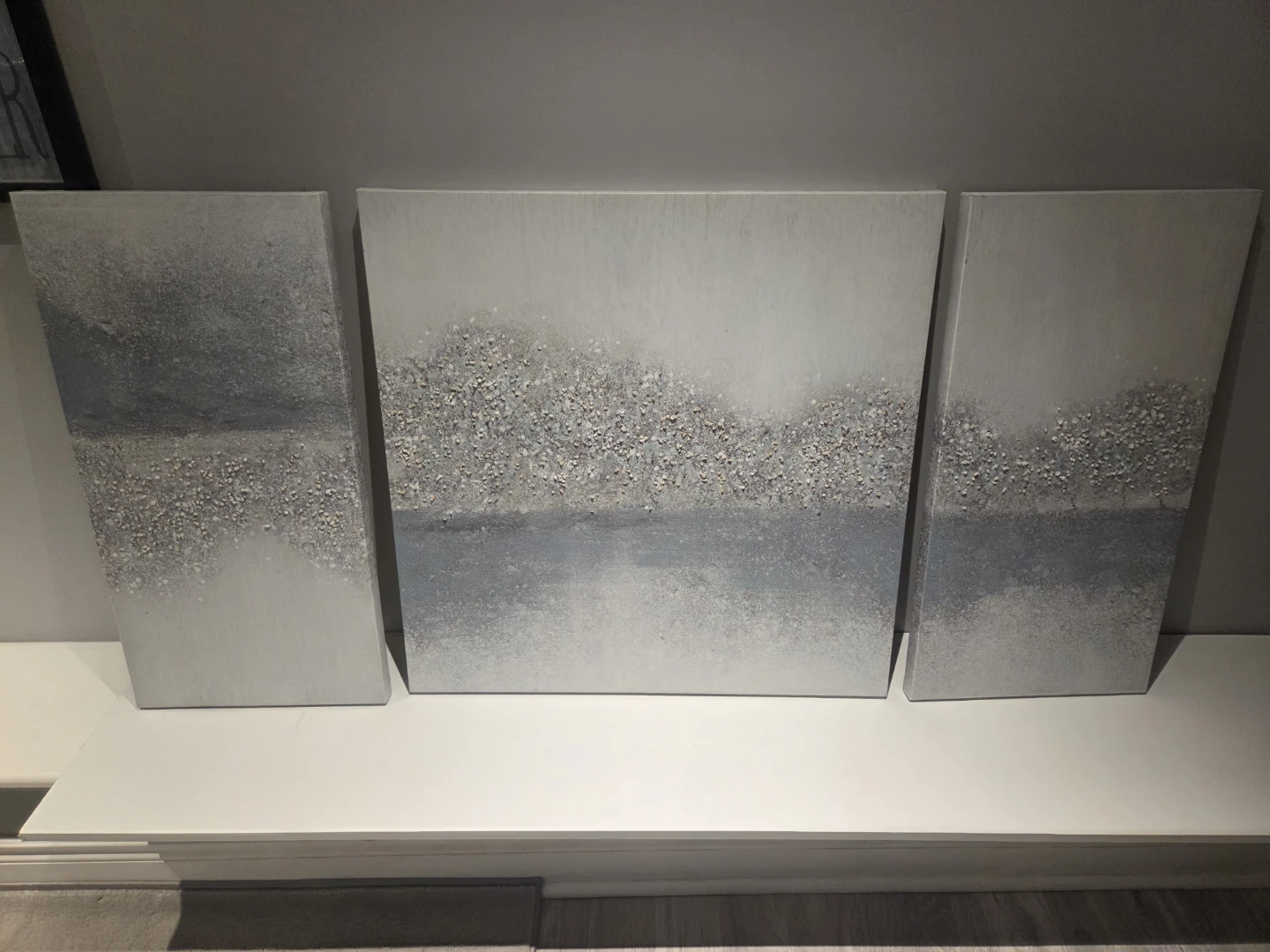 Three-Piece Textured Abstract Wall Art Set