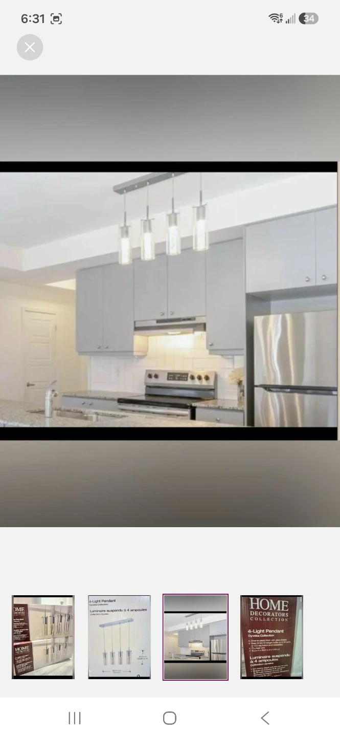 Home Decorators Collection 4-Light Pendant - photo 3