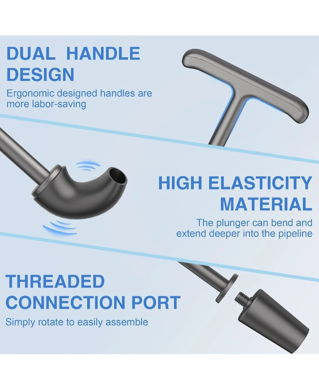 Cinola Toilet Plunger with Automatic Holder - photo 3