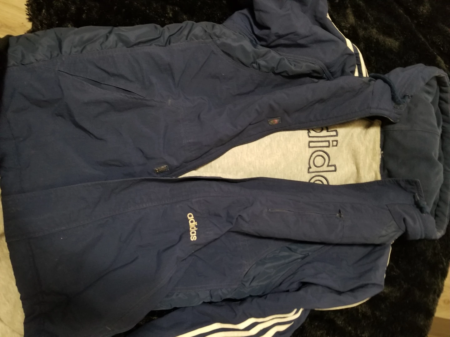 Adidas Navy Blue Hooded Winter Jacket - photo 2