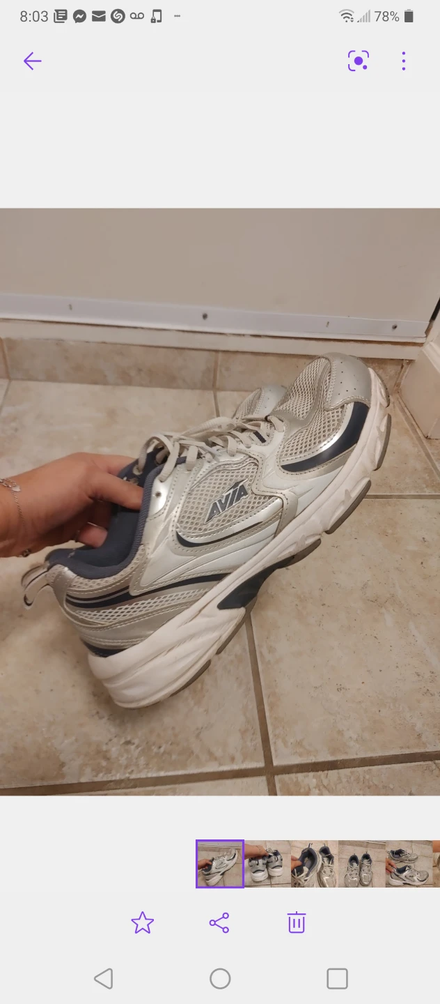 Men's Running Shoes Silver size 10.5 - photo 3