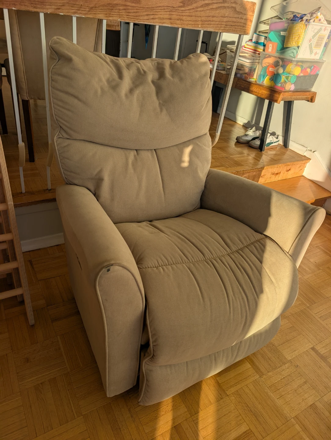 Beige Recliner Armchair
