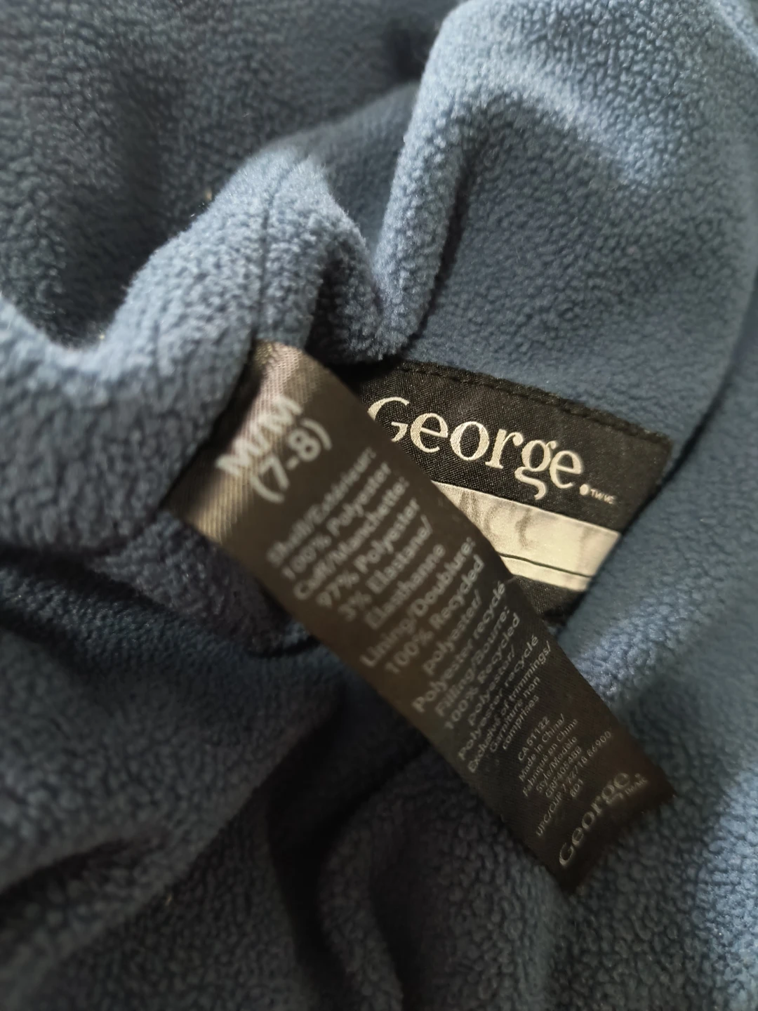 FREE - George Kids Puffer Jacket Blue Size M (7-8) - photo 2