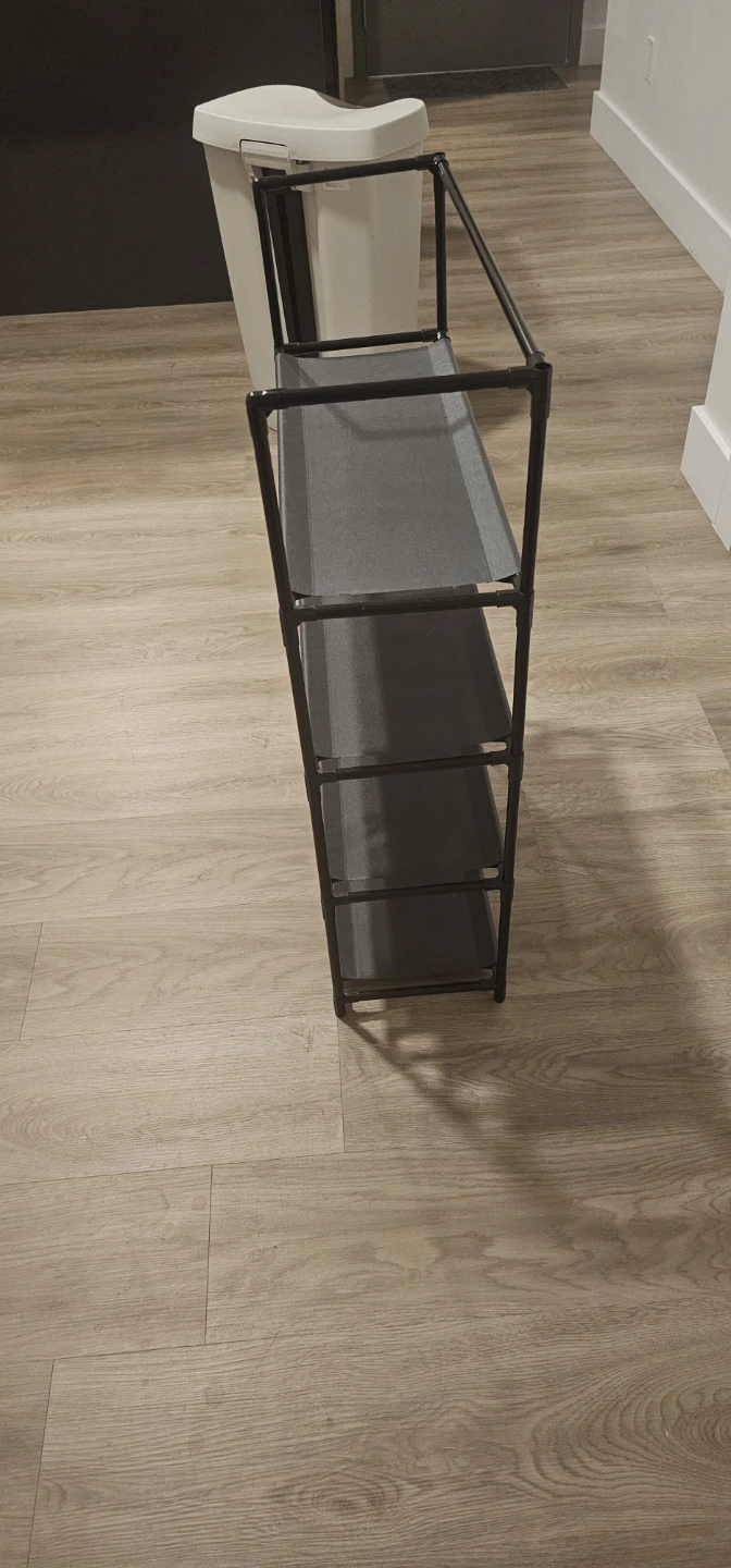 Four-tier black  shoe rack - photo 2
