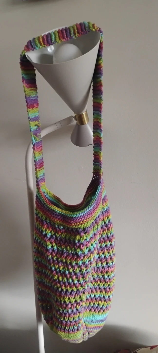 Handmade Multi-Coloured knit Shoulder Bag
