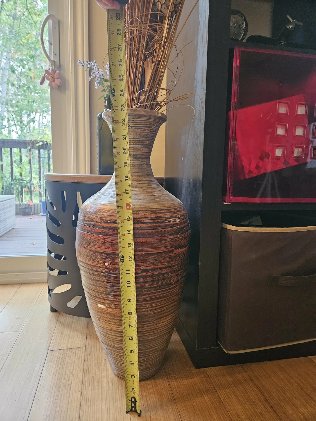 Tall Decorative Brown Resin Floor Vase - photo 4
