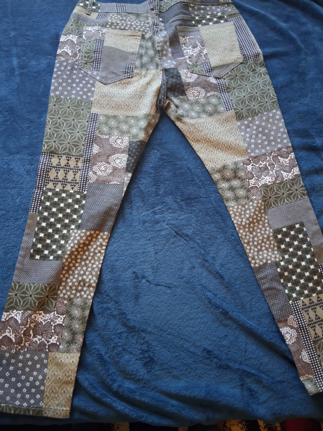 Patchwork Pattern Casual Pants - photo 2