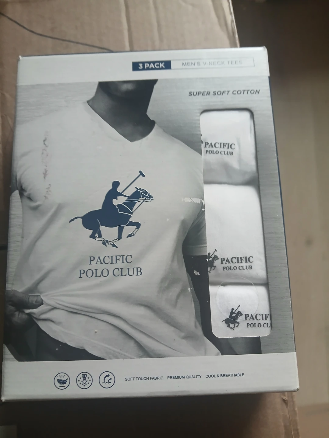 Polo Club Men's V-Neck T-Shirts 3 Pack