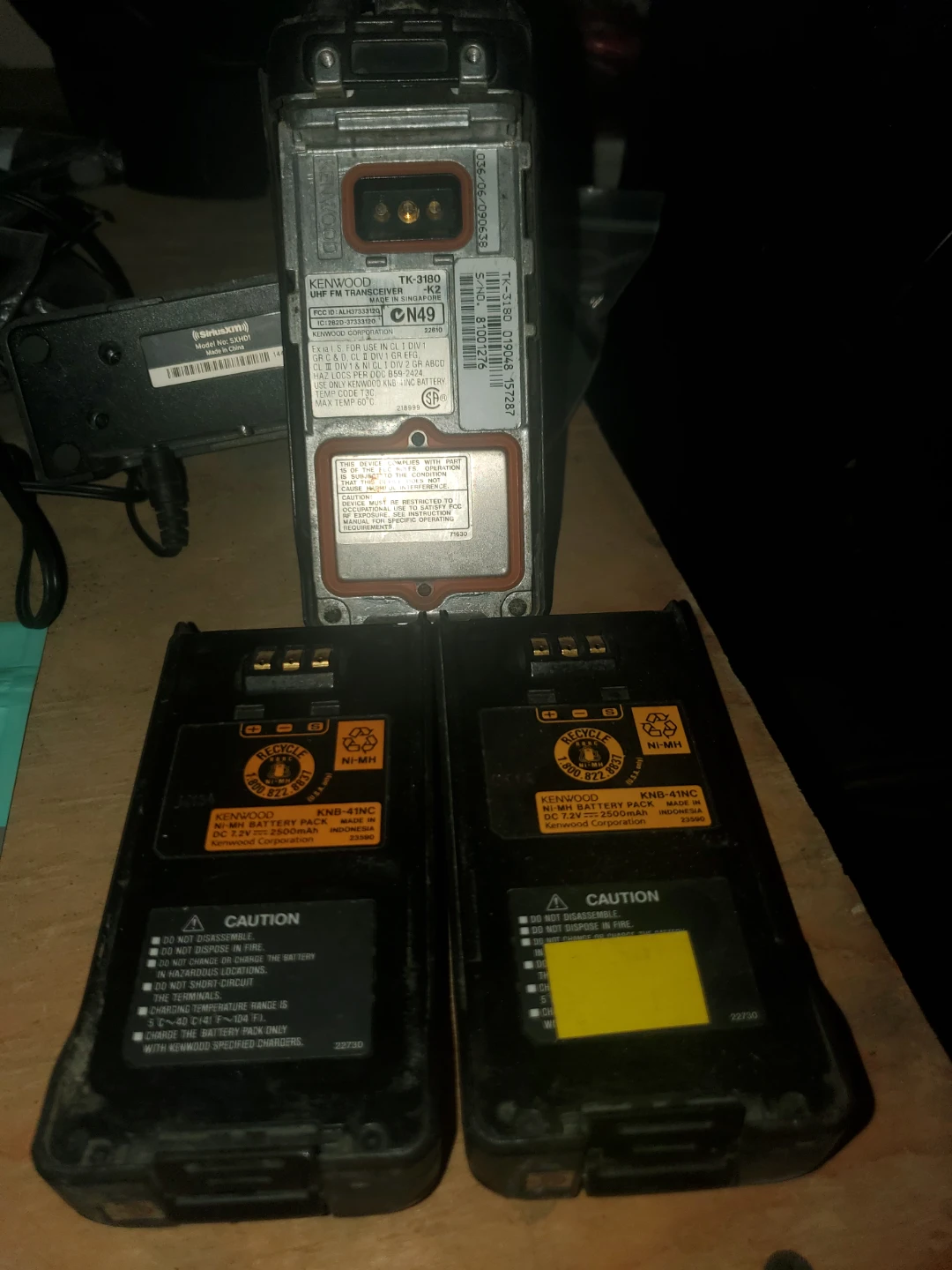 Kenwood TK-3180 UHF FM Transceiver with 2 KNB-41NC Batteries