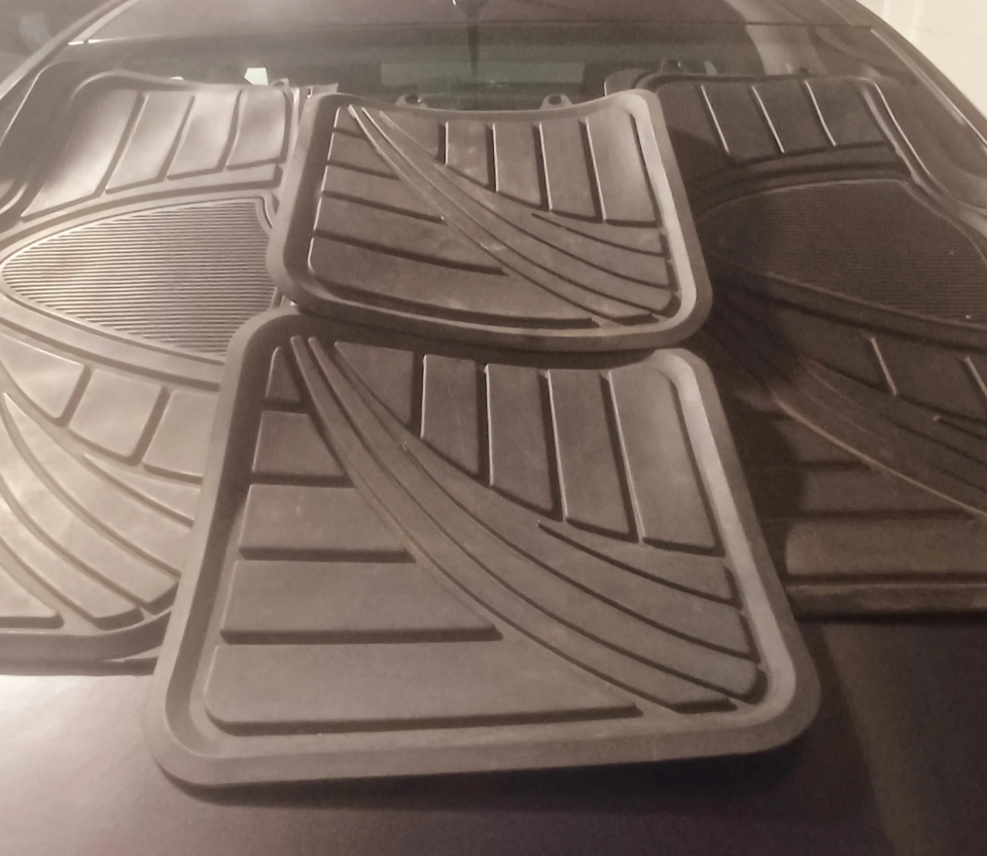 4-PIECE All Season Two-tone Medium Heavy Car Floor Mats - photo 4