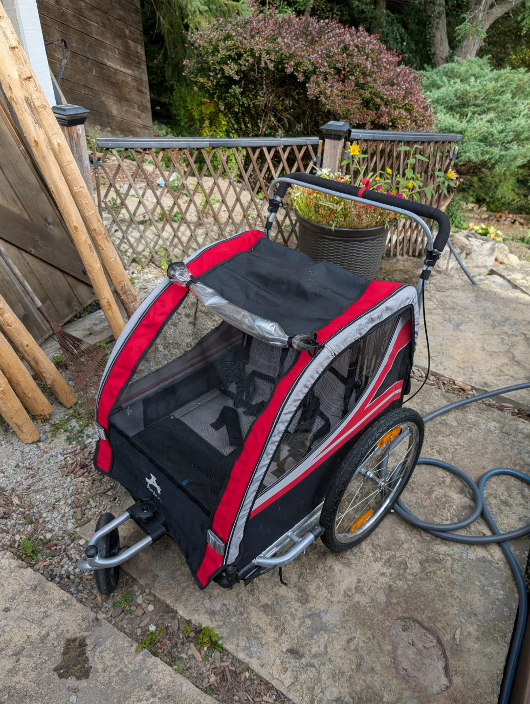 Aosom 2-in-1 Bike Trailer and Stroller - photo 2