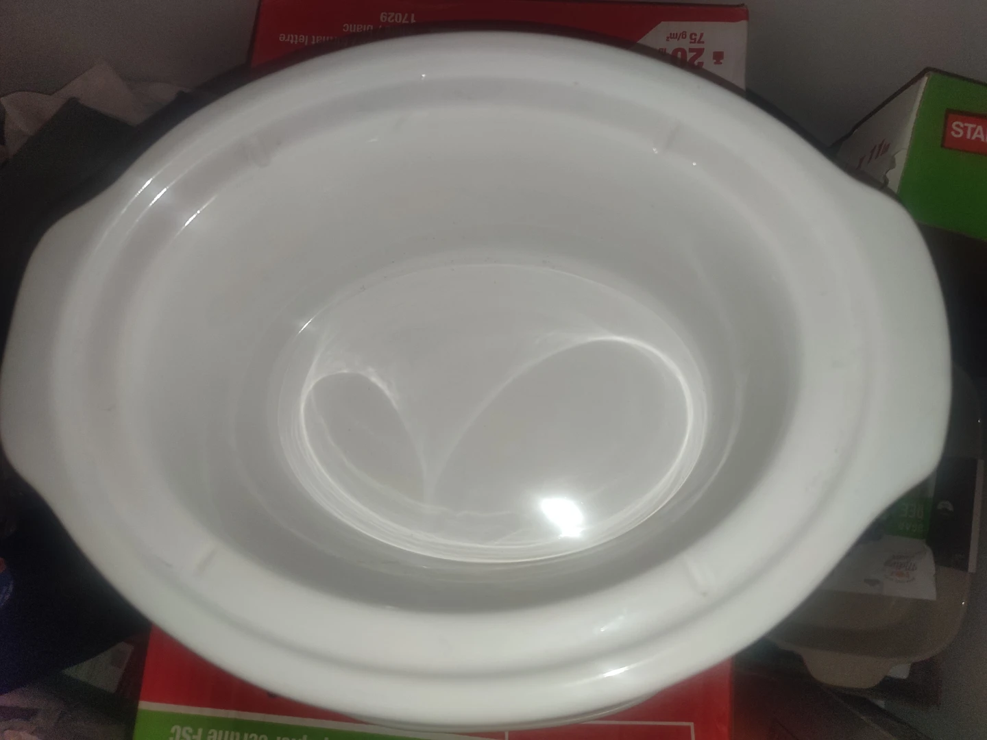 White Crock Pot Slow Cooker with Glass Lid - photo 5