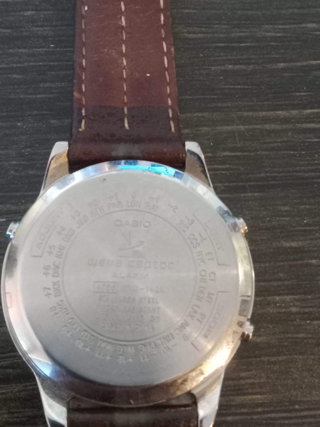 Casio Wave Ceptor Watch with Brown Leather Strap - photo 3