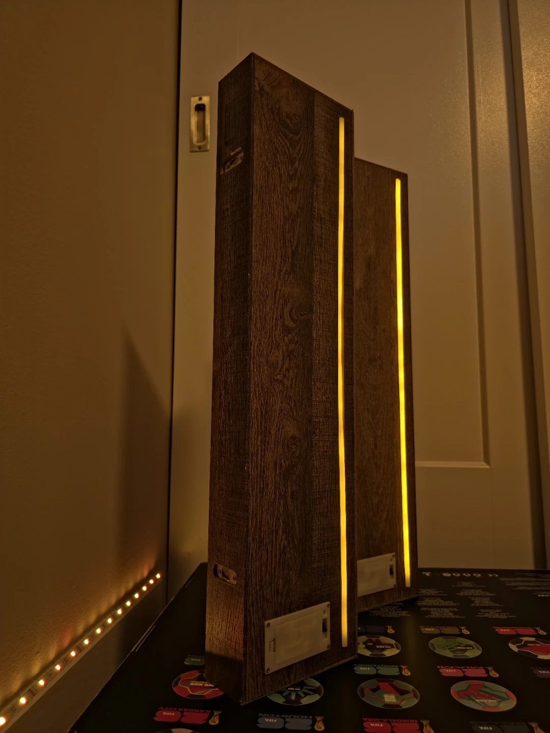 Set of Two LED Wood Floating Shelves - photo 2