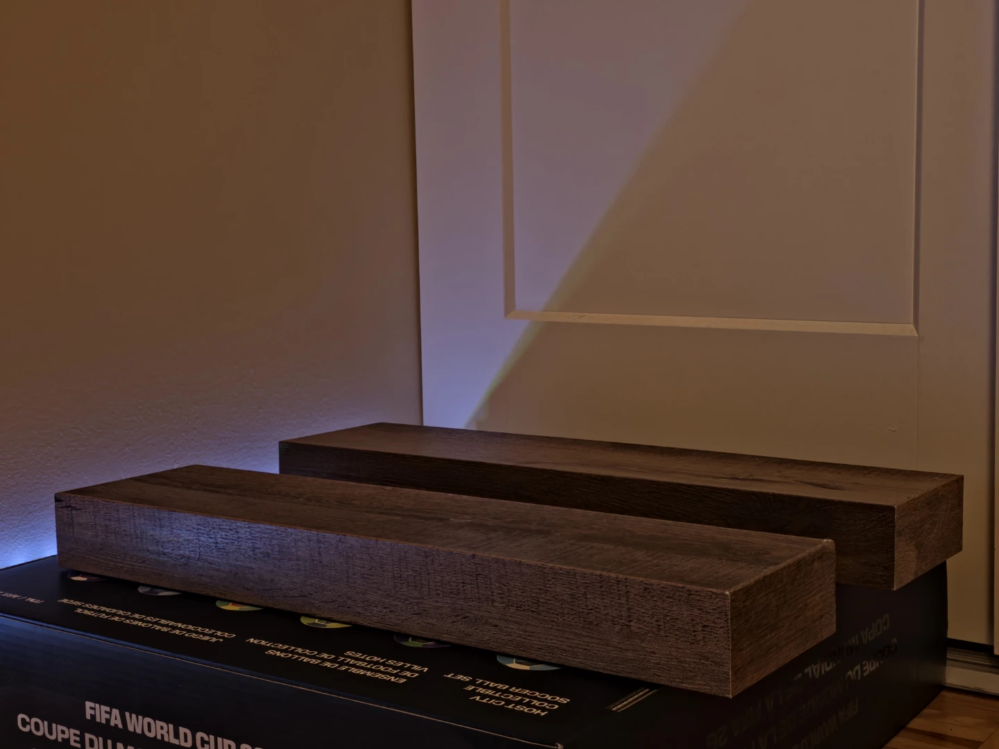 Set of Two LED Wood Floating Shelves - photo 3