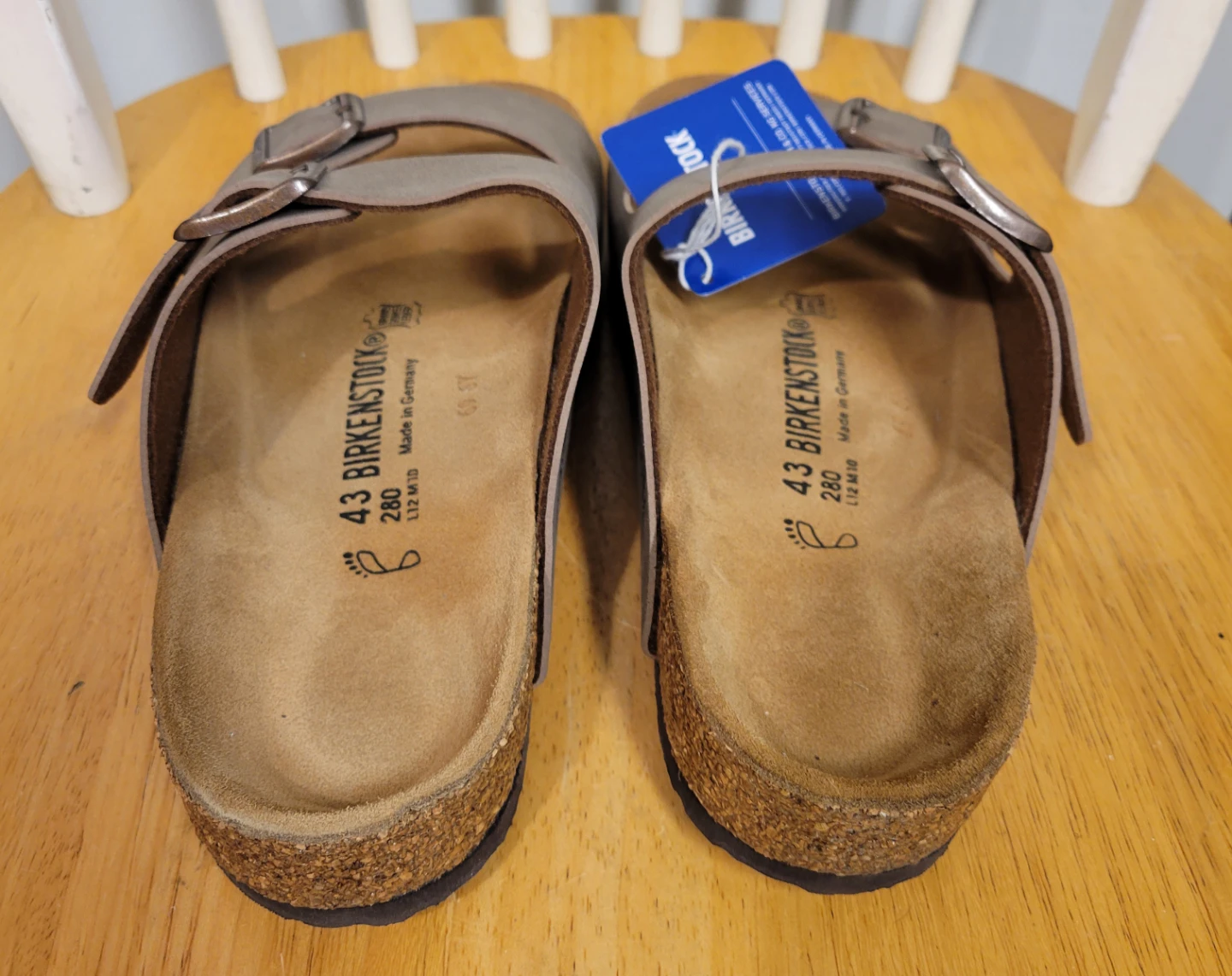 NEW Birkenstock Men Arizona Stone Birkibuc Sandals Size 43 / 10 - photo 4