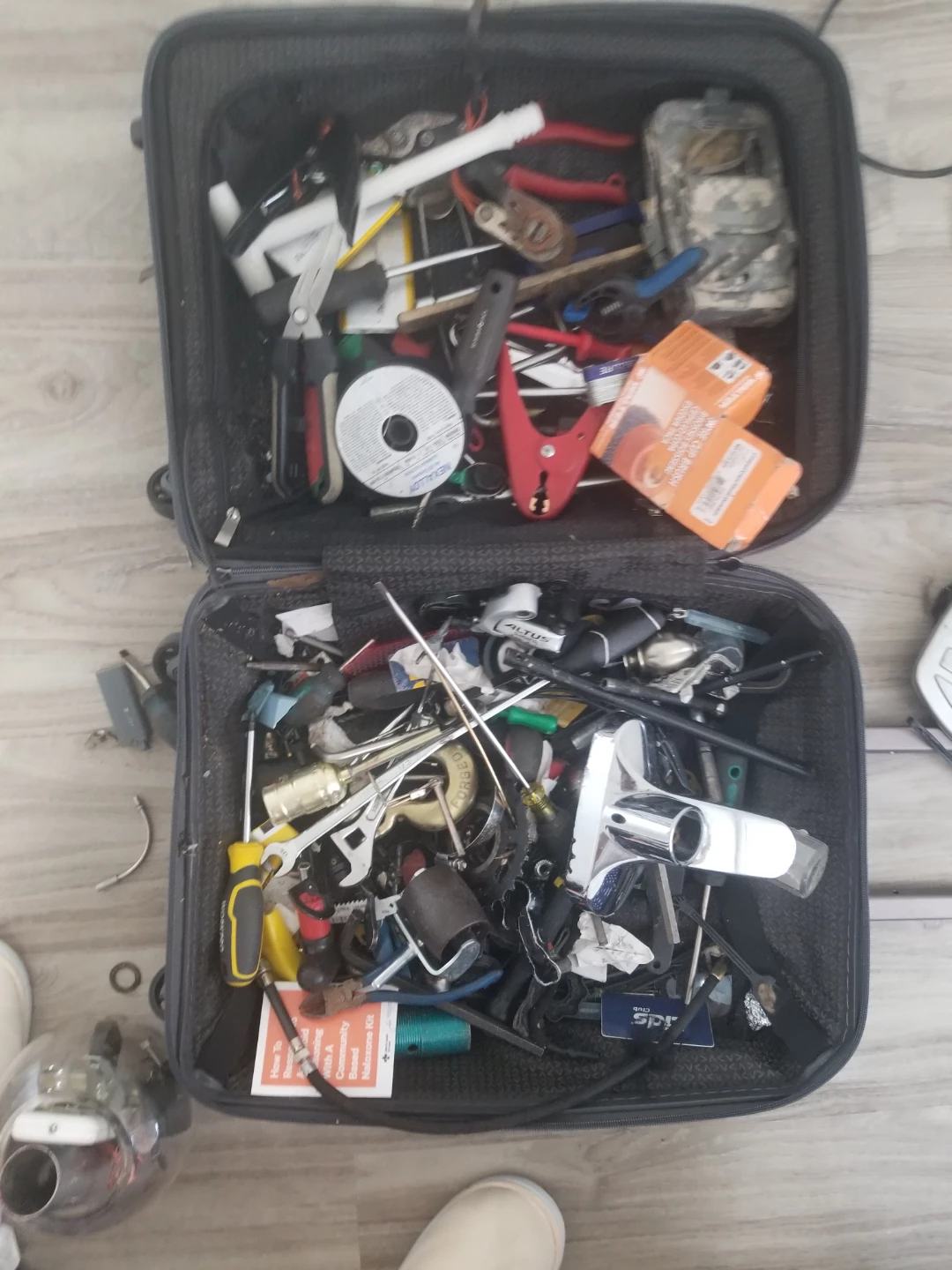Assorted Hand Tools in Rolling Case