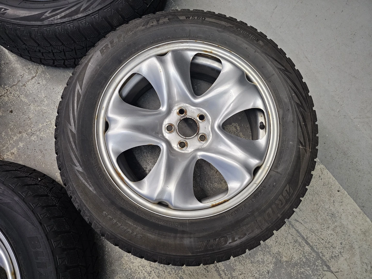 SUBARU CROSSTREK WINTER TIRES ON STEEL RIMS 225/60 R17 - photo 3