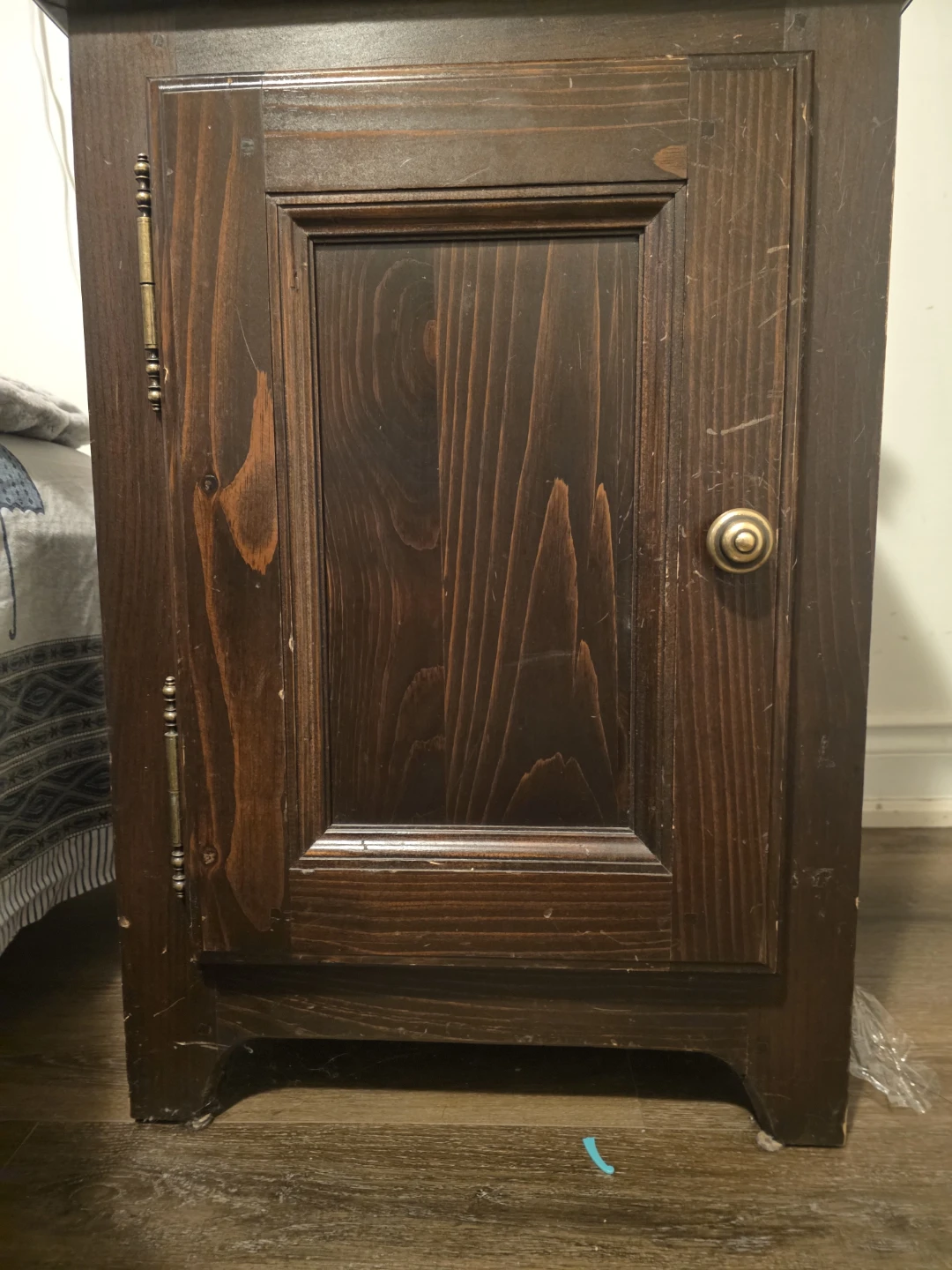 Dark Wood Bedside Table - photo 3