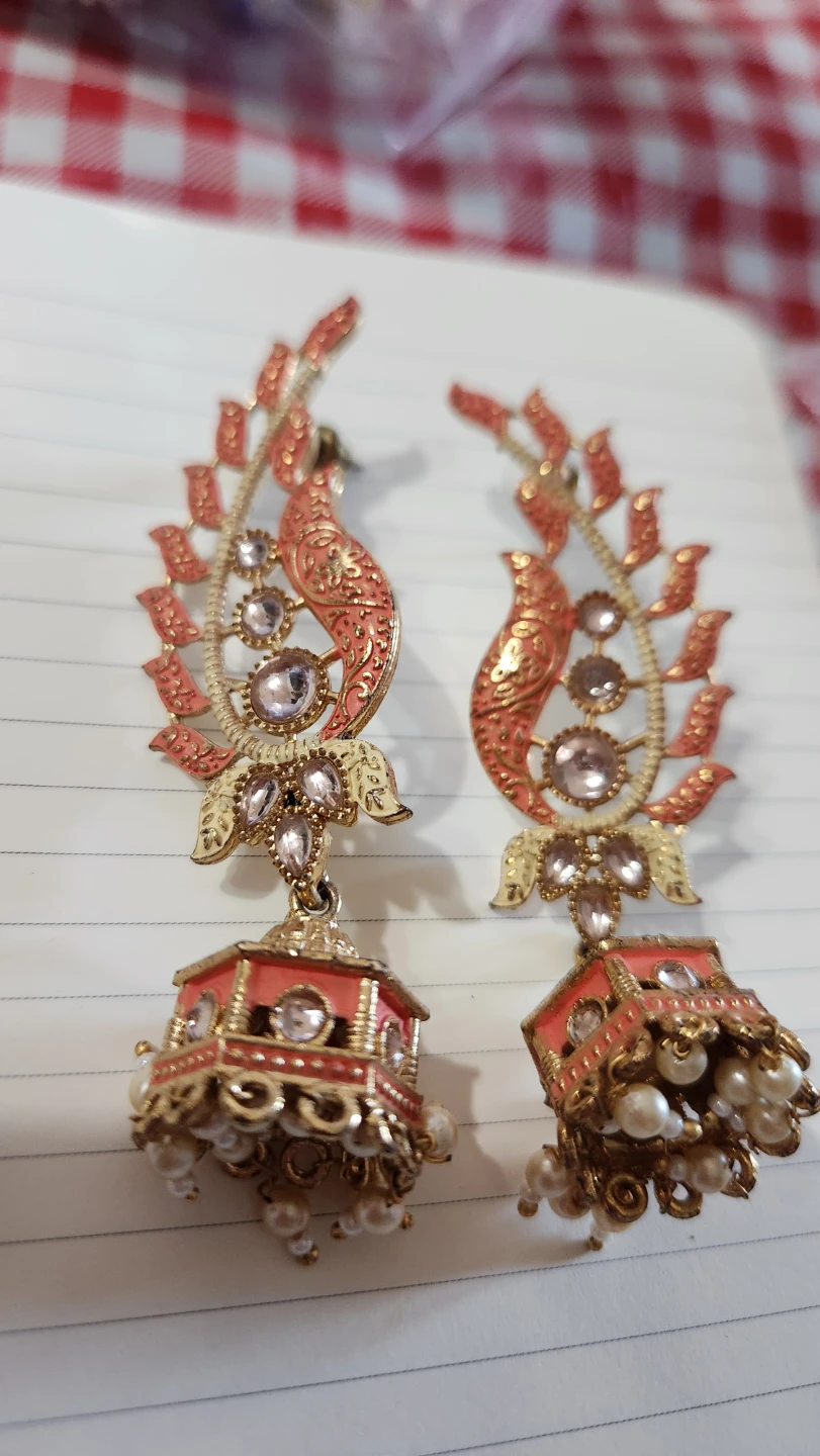 Peacock Design Jhumka Earrings - photo 4