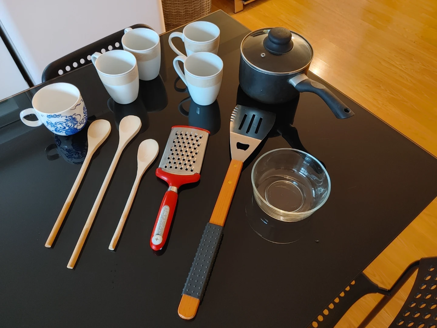 Kitchen Utensils, Mugs, and Cookware Bundle