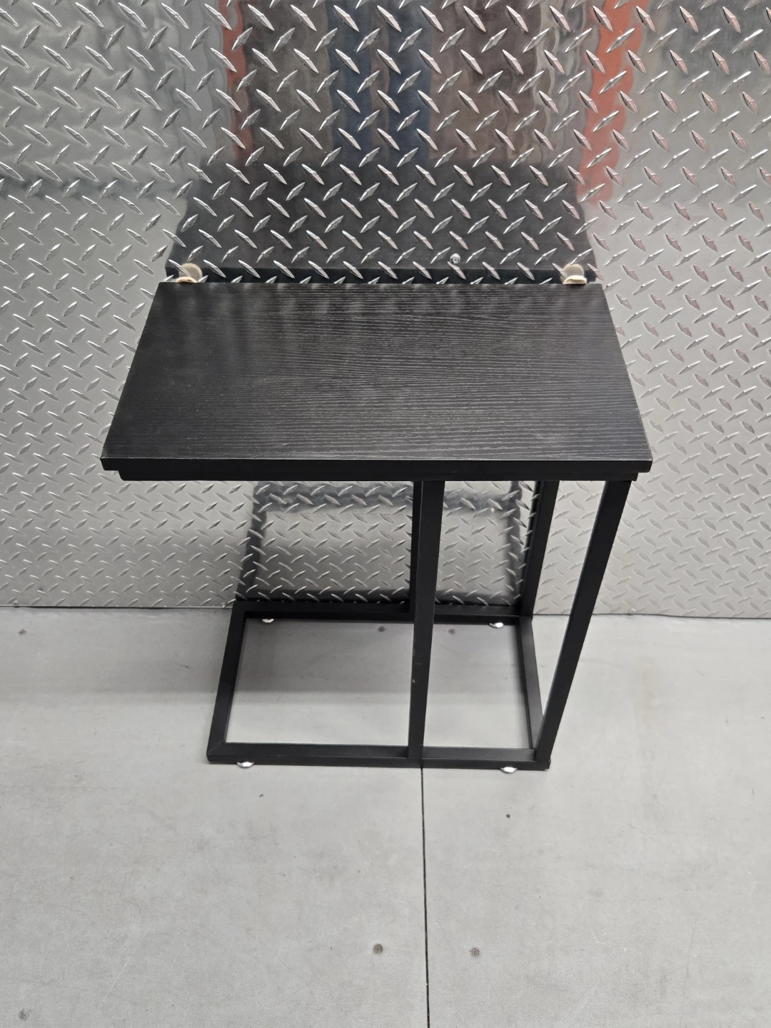 Black Ash Wood C-Table Sofa Side Accent Table - photo 3