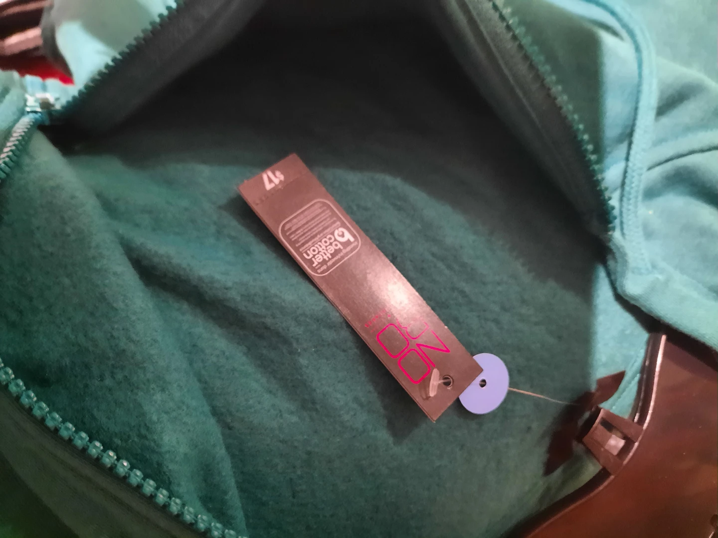 Nobo Teal Crop Zip-Up Hoodie - Size S/P - photo 2