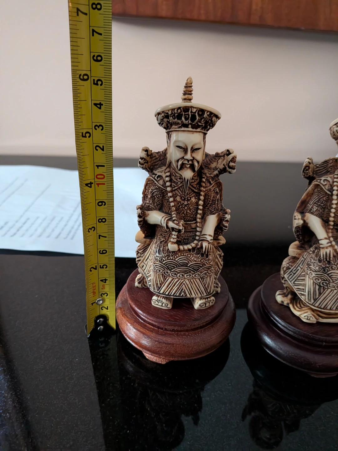 Vintage Chinese Emperor and Empress Figurines - photo 3