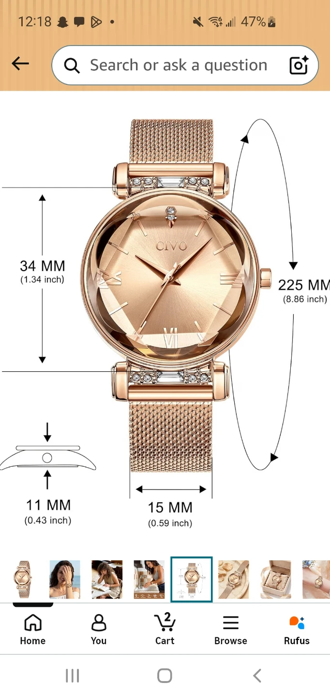 CIVO Rose Gold Women's Watch - photo 3