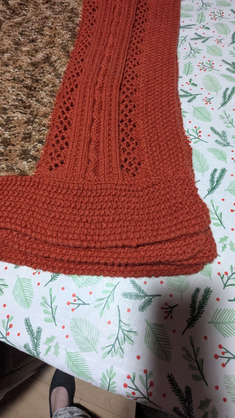 Hand-knitted throw blanket - photo 3