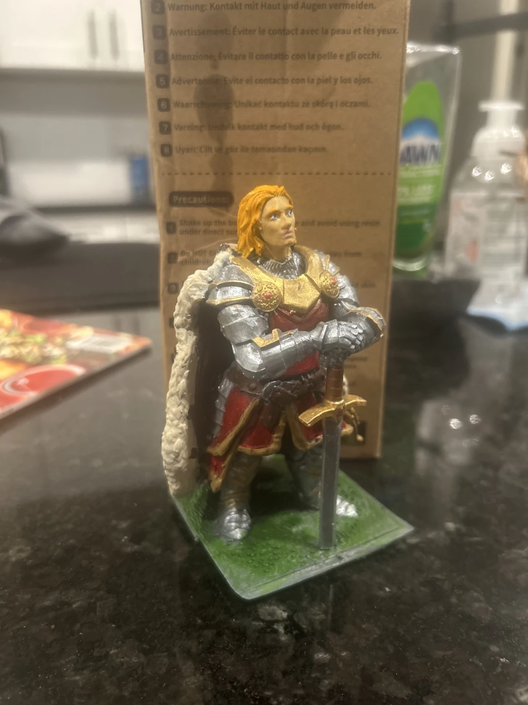 Hand-painted fantasy warrior figurines