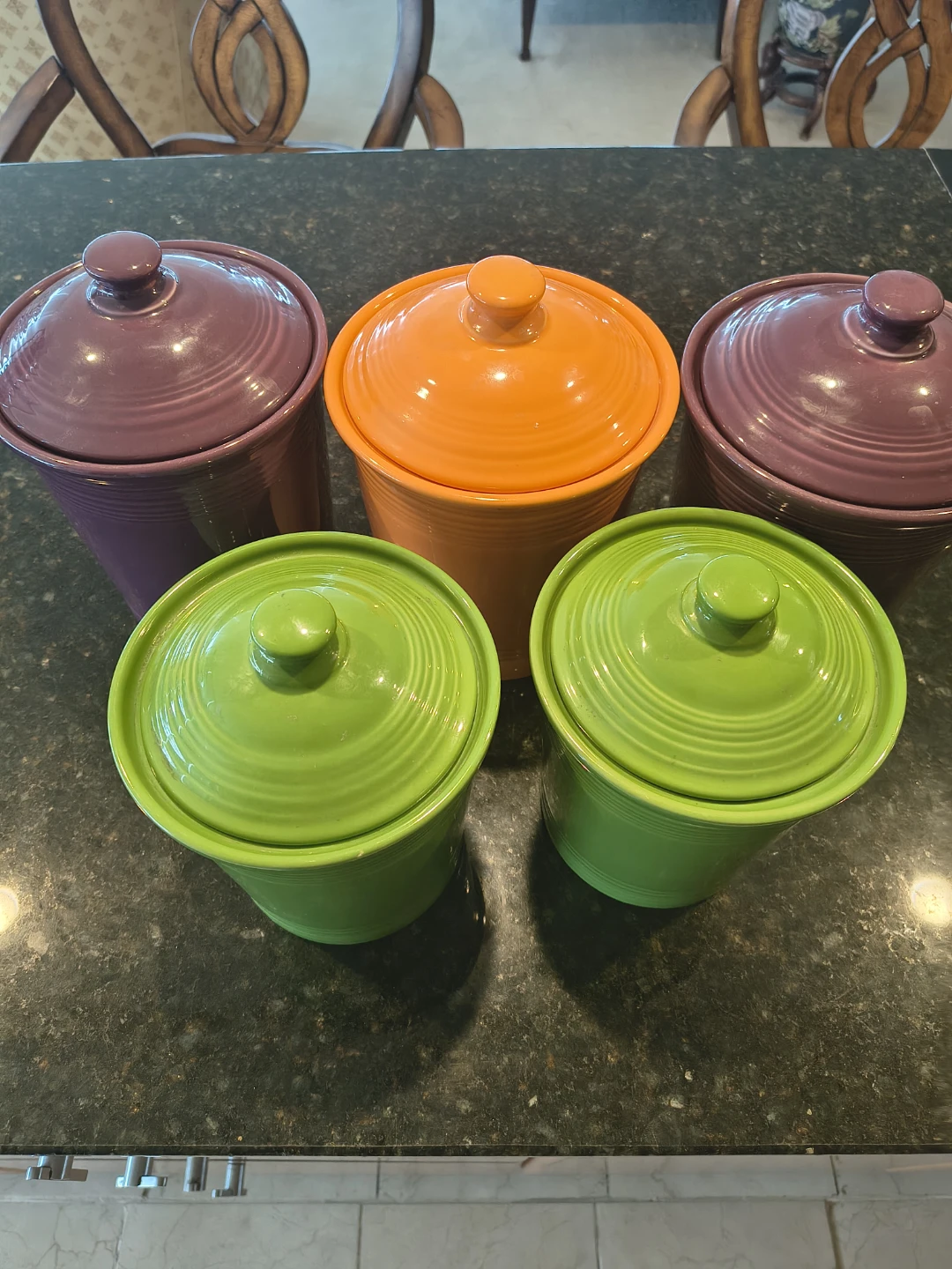 Set of 5 Fiesta Canisters