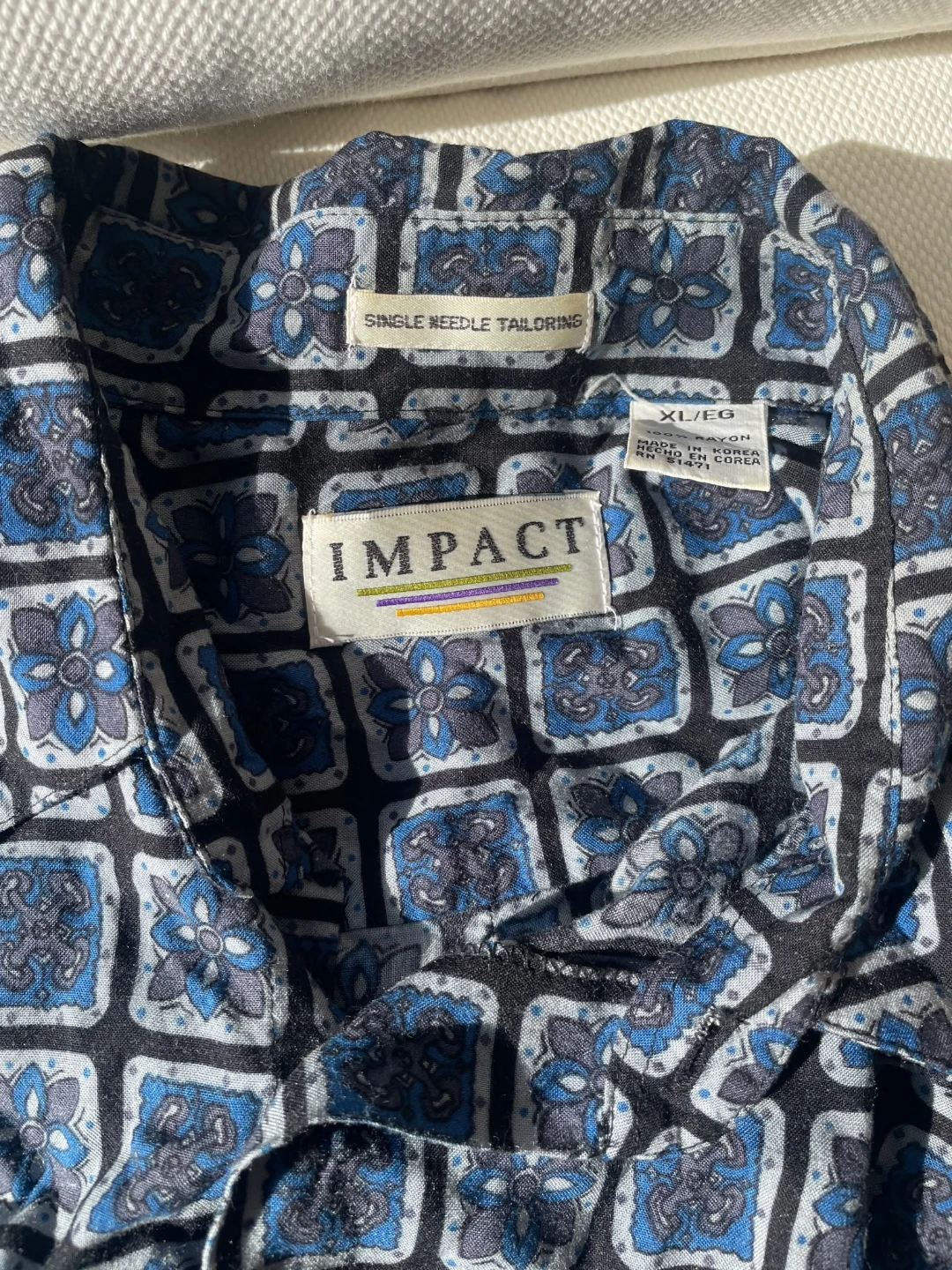 Impact Blue Geometric Print Shirt - photo 2