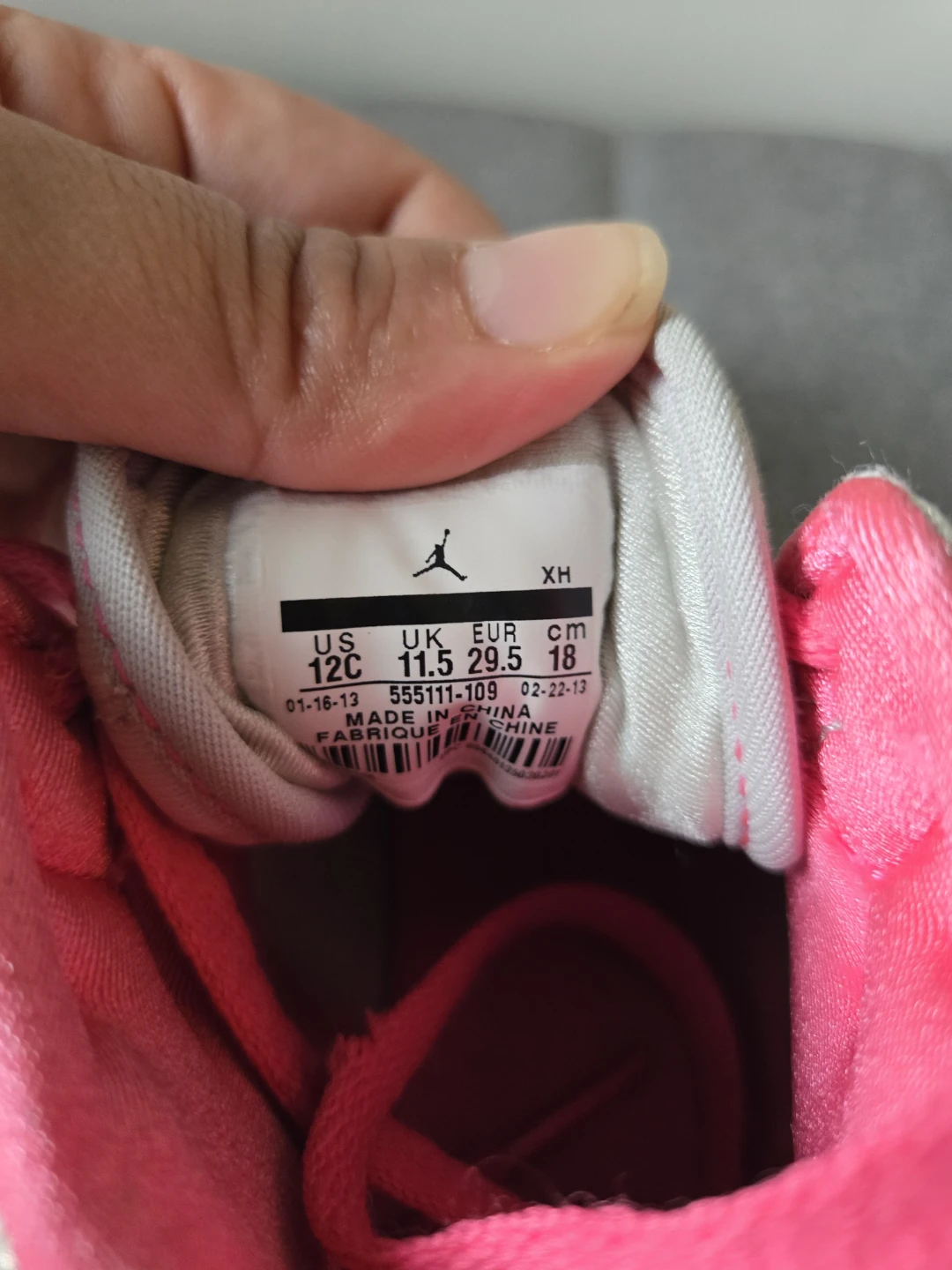 Nike Air Jordan Youth Shoes Pink and White - photo 3