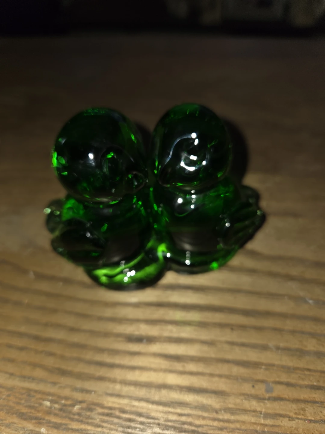 Vintage Green Glass Double Bird Figurine - Mid Century Lovebirds - photo 3