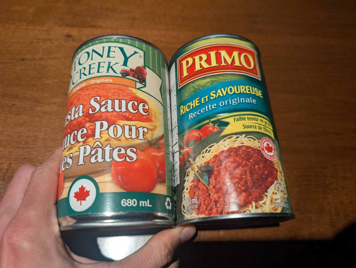 Two Cans of Pasta Sauce