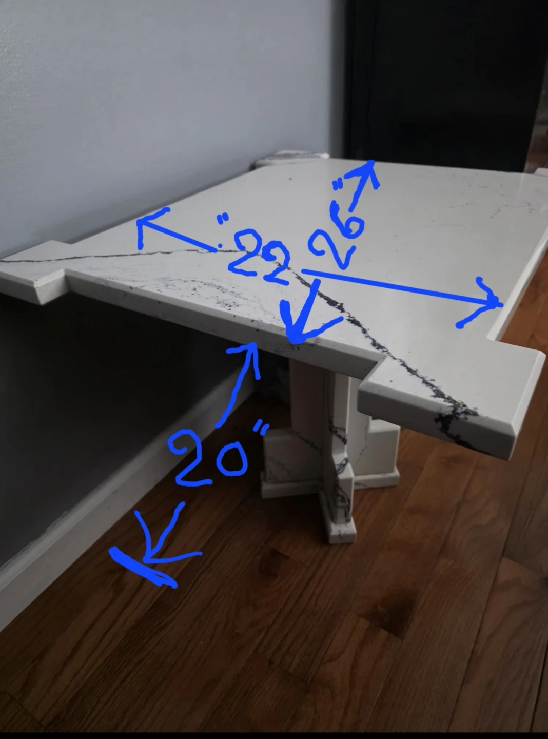 White Marble Accent Table